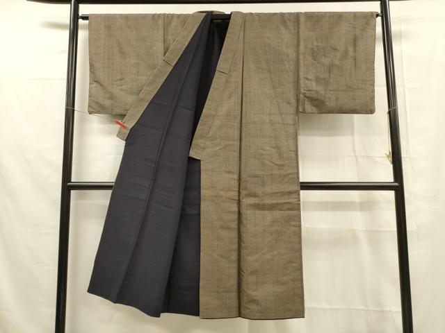 平和屋着物■男性 本場大島紬 アンサンブル 80亀甲 総詰め 正絹 逸品 DABD6584cm