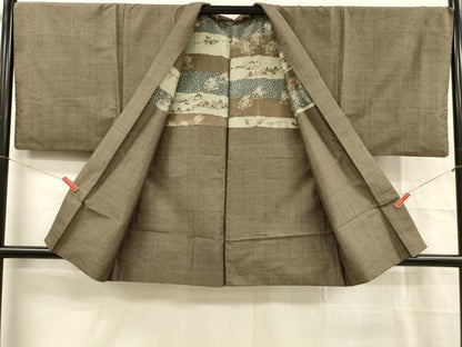 平和屋着物■男性 本場大島紬 アンサンブル 80亀甲 総詰め 正絹 逸品 DABD6584cm