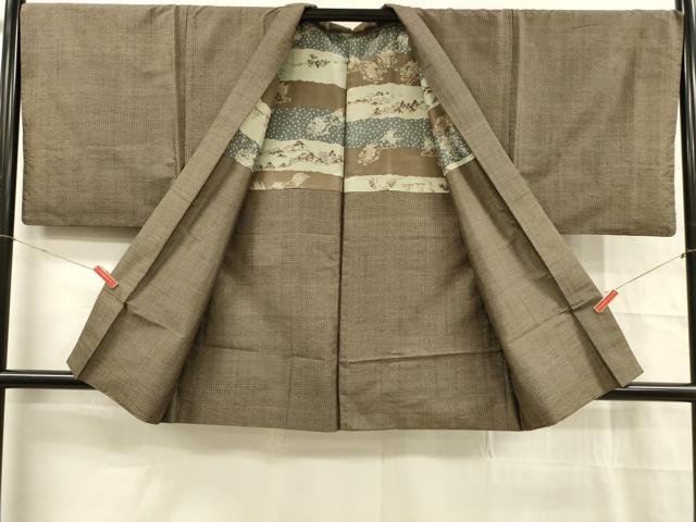 平和屋着物■男性 本場大島紬 アンサンブル 80亀甲 総詰め 正絹 逸品 DABD6584cm