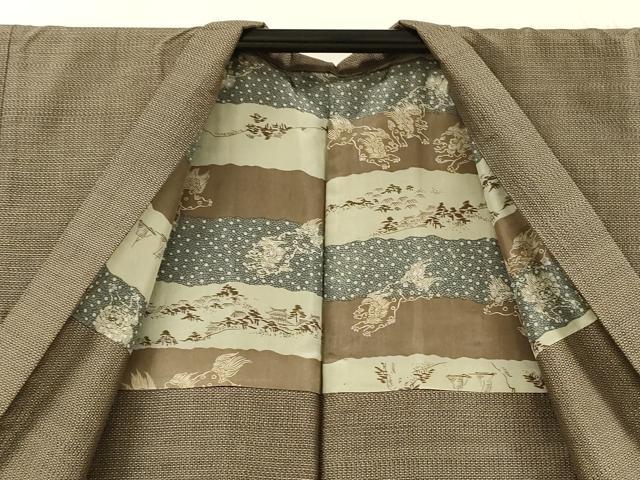 平和屋着物■男性 本場大島紬 アンサンブル 80亀甲 総詰め 正絹 逸品 DABD6584cm