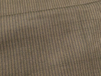 平和屋着物■男性　紬　アンサンブル　間道　正絹　逸品　DABD6585cm
