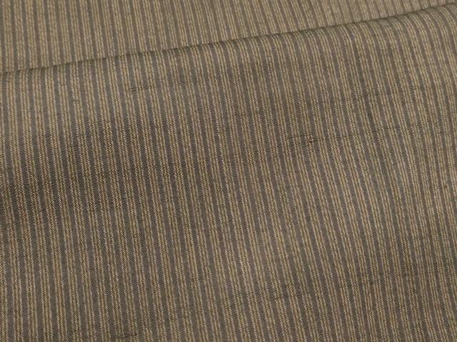平和屋着物■男性　紬　アンサンブル　間道　正絹　逸品　DABD6585cm