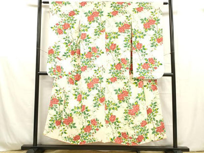 平和屋着物■豪華振袖 枝花文 正絹 逸品 DABD6591cm