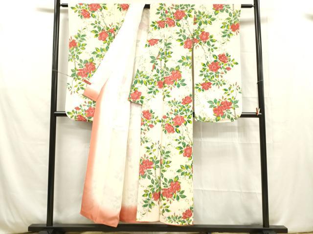 平和屋着物■豪華振袖 枝花文 正絹 逸品 DABD6591cm