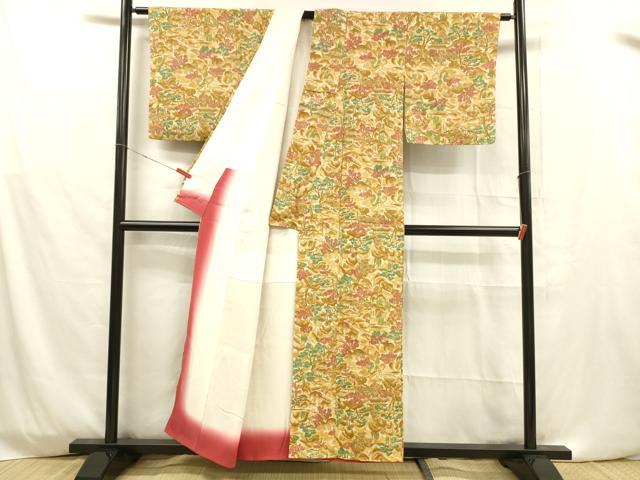 平和屋着物■上質な小紋 風景文 正絹 逸品 未使用 DABD6598cm