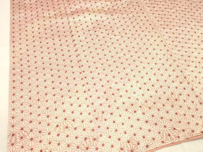 平和屋着物■上質な小紋 麻の葉文様 暈し染め 正絹 逸品 DABD6600cm