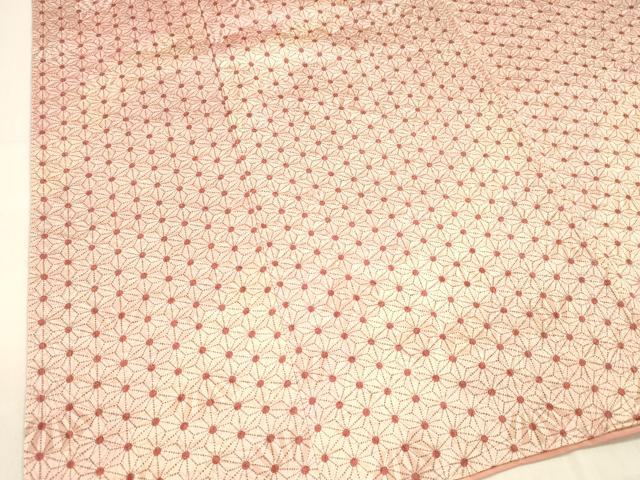 平和屋着物■上質な小紋 麻の葉文様 暈し染め 正絹 逸品 DABD6600cm