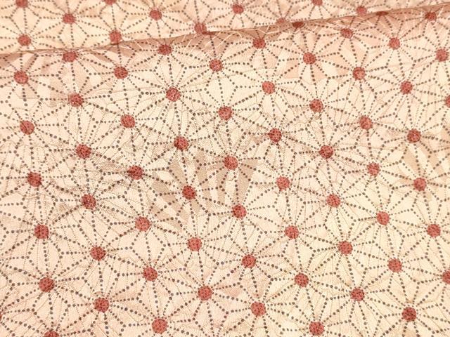 平和屋着物■上質な小紋 麻の葉文様 暈し染め 正絹 逸品 DABD6600cm