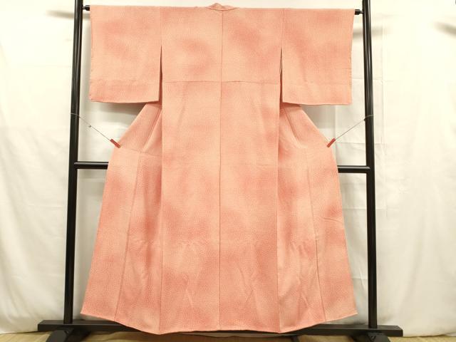 平和屋着物■江戸小紋 舞花文 暈し染め 正絹 逸品 DABD6601cm