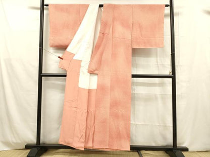 平和屋着物■江戸小紋 舞花文 暈し染め 正絹 逸品 DABD6601cm