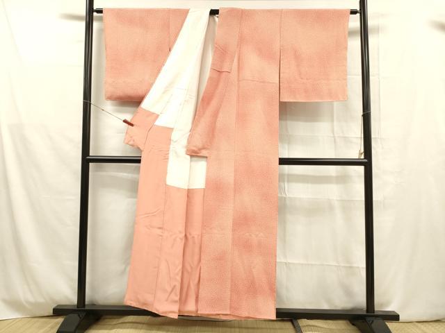 平和屋着物■江戸小紋 舞花文 暈し染め 正絹 逸品 DABD6601cm