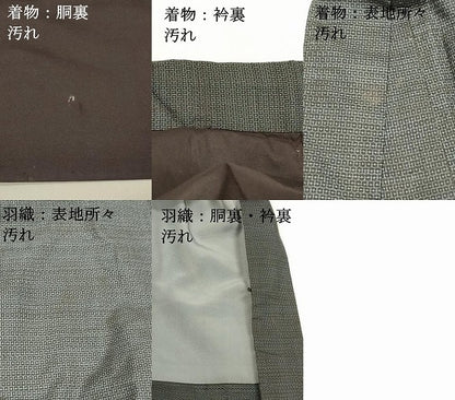 平和屋着物■男性 本場大島紬 アンサンブル 100亀甲 総詰め 正絹 逸品 DABD6602cm