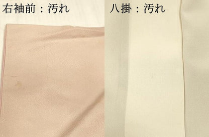 平和屋着物■訪問着 刺繍 横笛花雲文 金糸 正絹 逸品 DABD6603cm
