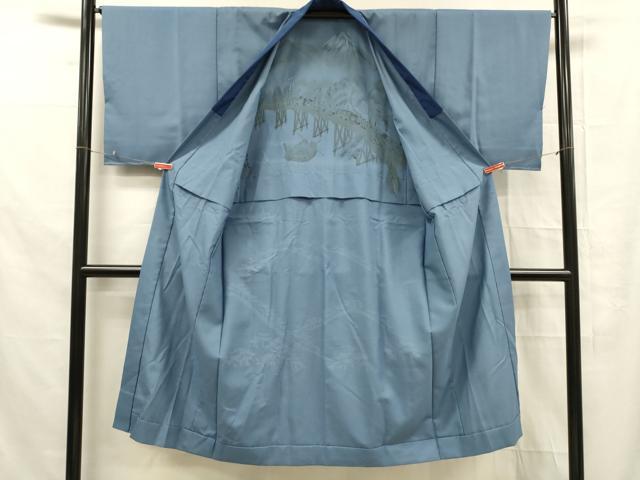 平和屋着物■男性 長襦袢 無双仕立て 人物風景文 洗える着物 DABD6613cm