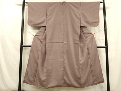 平和屋着物■上質な紬 京紫色 正絹 逸品 DABD6626cm