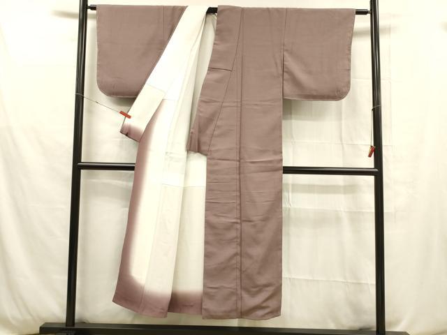 平和屋着物■上質な紬 京紫色 正絹 逸品 DABD6626cm