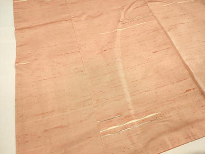 平和屋着物■上質な紬　めがね織　横段文　正絹　逸品　DABD6627cm