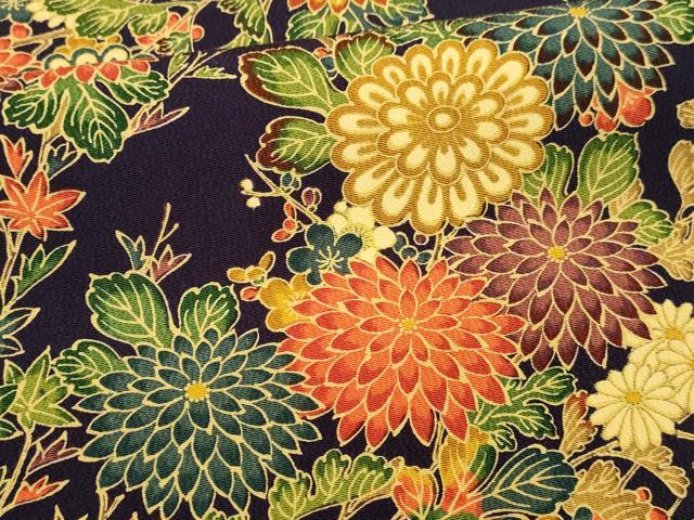 平和屋着物■上質な小紋 草花文 正絹 逸品 DABD6629cm