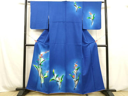 平和屋着物■訪問着 草花文 暈し染め 金彩 正絹 逸品 DABD6650cm