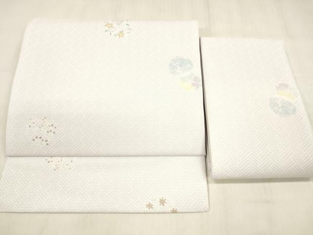 平和屋着物＊夏物 つけ帯 草花文 DABD6655cm