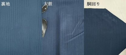 平和屋着物＊夏物 絽塩瀬 つけ帯 手描き 烏 カラス 正絹 逸品 DABD6656cm