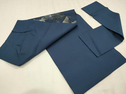 平和屋着物＊夏物 絽塩瀬 つけ帯 手描き 烏 カラス 正絹 逸品 DABD6656cm