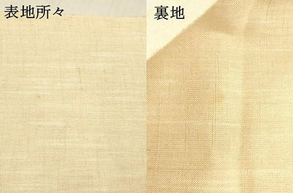 平和屋着物＊夏物 八寸名古屋帯 手描き 草花文 正絹 逸品 DABD6657cm