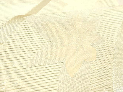平和屋着物＊夏物 六通柄袋帯 草葉文 銀糸 正絹 逸品 DABD6658cm