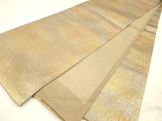 平和屋着物＊夏物　太鼓柄袋帯　ふくれ織　総刺繍　結び紐文　金糸　引箔　正絹　逸品　DABD6661cm 平和屋着物＊夏物 太鼓柄袋帯 ふくれ織 総刺繍 結び紐文 金糸