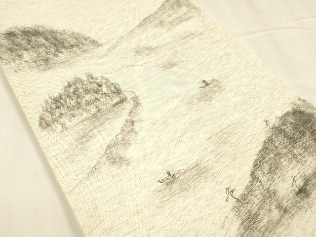 平和屋着物＊夏物 両面 太鼓柄袋帯 作家物 草花文 長尺 正絹 逸品 DABD6667cm