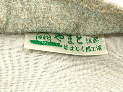 平和屋着物▽両方向　全通柄袋帯　スリーシーズン　春夏秋　螺鈿箔　草花文　金銀糸　やまと誂製　正絹　逸品　DABD6670cm