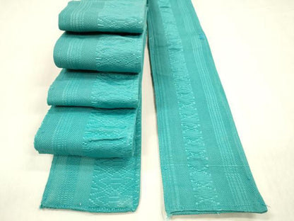 平和屋着物＊夏物 博多織 男性 角帯 紗献上 浅葱色 DABD6672cm
