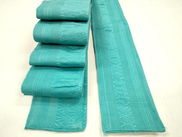平和屋着物＊夏物 博多織 男性 角帯 紗献上 浅葱色 DABD6672cm