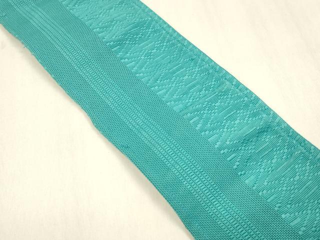 平和屋着物＊夏物 博多織 男性 角帯 紗献上 浅葱色 DABD6672cm