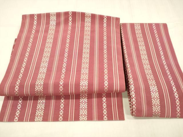 平和屋着物＊夏物 本場筑前博多織 つけ帯 紗献上 正絹 逸品 DABD6675cm