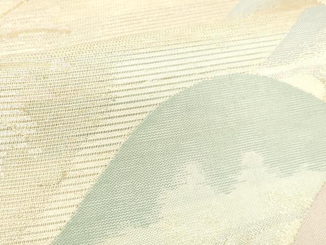 平和屋着物＊夏物 六通柄袋帯 遠山流水芝文 金銀糸 正絹 逸品 DABD6683cm