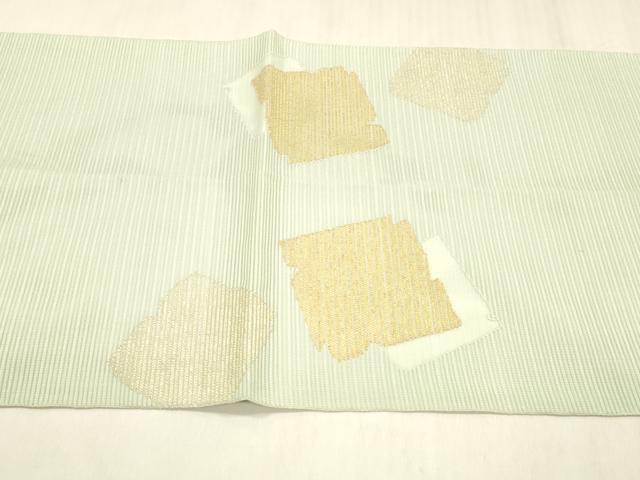 平和屋着物＊夏物 絽綴れ 太鼓柄袋帯 抽象文様 金糸 正絹 逸品 DABD6686cm