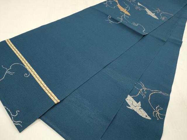 平和屋着物＊夏物 龍村平蔵製 六通柄 本袋帯 もうを 金銀糸 正絹 逸品 DABD6696cm