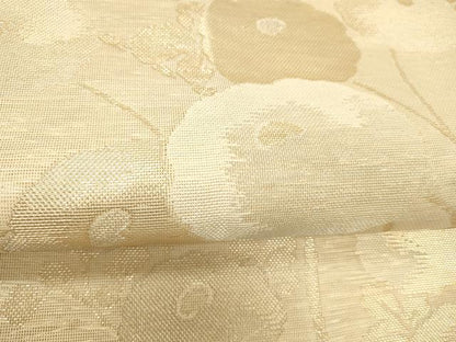 平和屋着物＊夏物　六通柄袋帯　草花文　金糸　正絹　逸品　DABD6699cm