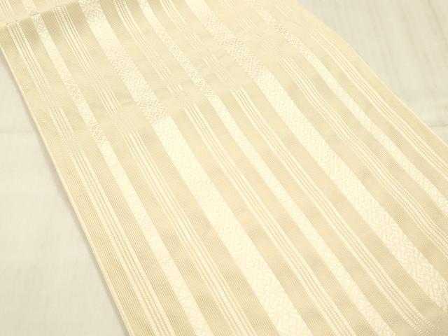 平和屋着物＊夏物 本場筑前博多織 八寸名古屋帯 紗献上 肌色 正絹 逸品 DABD6700cm