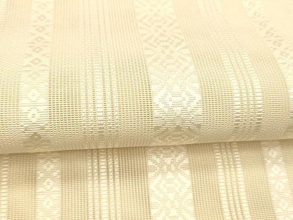 平和屋着物＊夏物 本場筑前博多織 八寸名古屋帯 紗献上 肌色 正絹 逸品 DABD6700cm