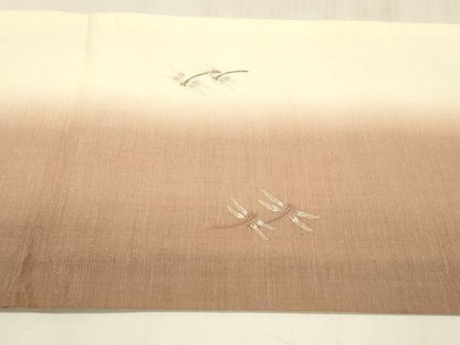 平和屋着物＊夏物 太鼓柄 京袋帯 総刺繍 蜻蛉文 DABD6703cm