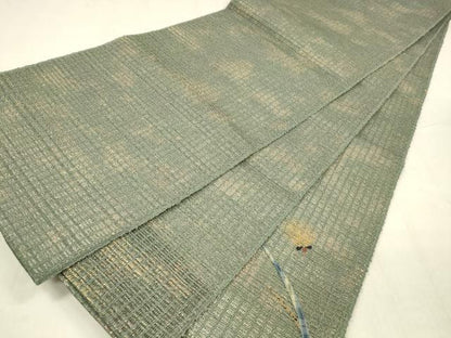 平和屋着物＊夏物 太鼓柄 本袋帯 パッチワーク 蛍芝文 金彩 正絹 逸品 DABD6704cm