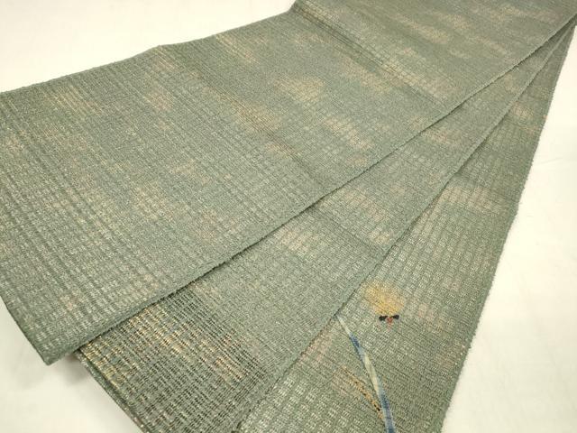 平和屋着物＊夏物 太鼓柄 本袋帯 パッチワーク 蛍芝文 金彩 正絹 逸品 DABD6704cm