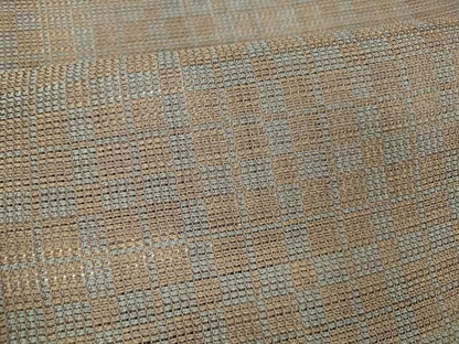 平和屋着物＊夏物 両面 全通柄袋帯 泥染 間道 幾何学文様 正絹 逸品 DABD6705cm