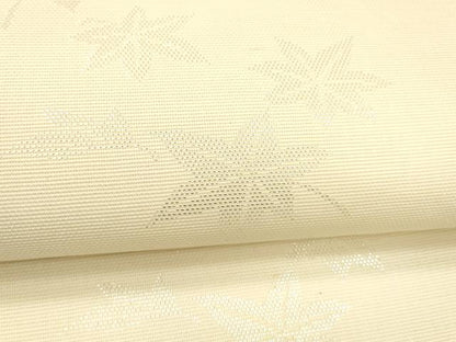 平和屋着物＊夏物 六通柄袋帯 舞葉文 銀糸 正絹 逸品 DABD6711cm