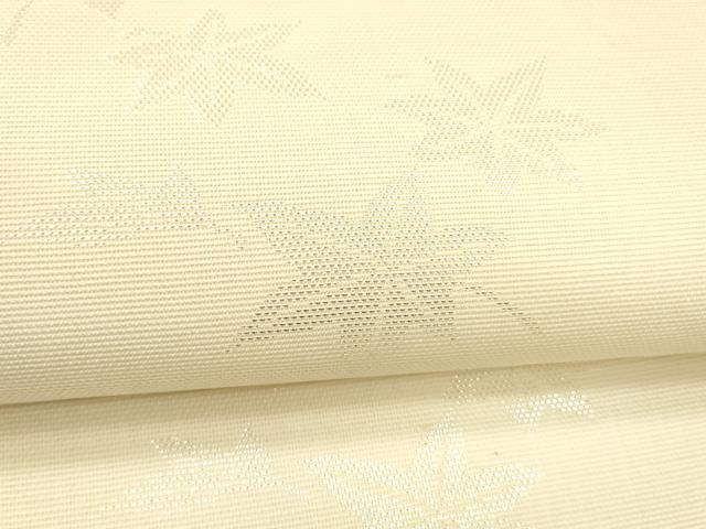 平和屋着物＊夏物 六通柄袋帯 舞葉文 銀糸 正絹 逸品 DABD6711cm