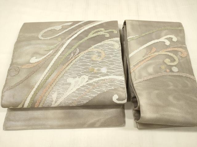 平和屋着物＊夏物　つけ帯　流水文　金銀糸　正絹　逸品　DABD6716cm 平和屋着物＊夏物 つけ帯 流水文 金銀糸 正絹 逸品 DABD6715cm