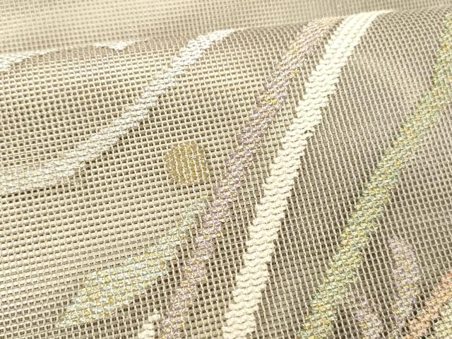 平和屋着物＊夏物 つけ帯 流水文 金銀糸 正絹 逸品 DABD6715cm