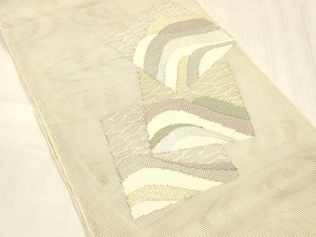 平和屋着物＊夏物　つけ帯　流水文　金銀糸　正絹　逸品　DABD6716cm